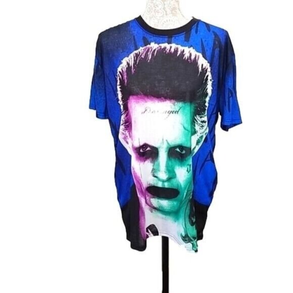 Suicide Squad Joker T-shirt Sublimated Graphic DC Comics Men's Large - Picture 1 of 3